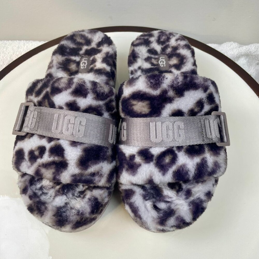 Ugg Fluffita Panther Sandal/Slipper Size 8 - Picture 1 of 6